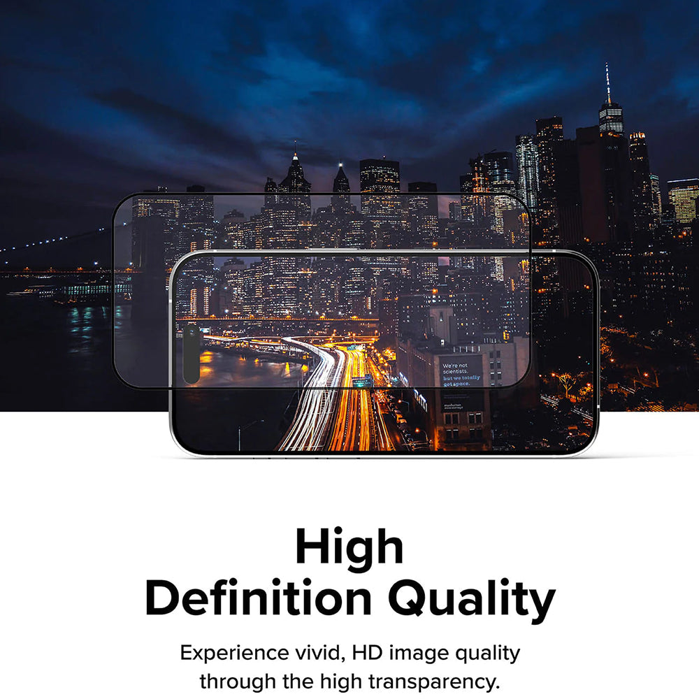Ringke - Tempered Glass - iPhone 15 Pro Max - Black