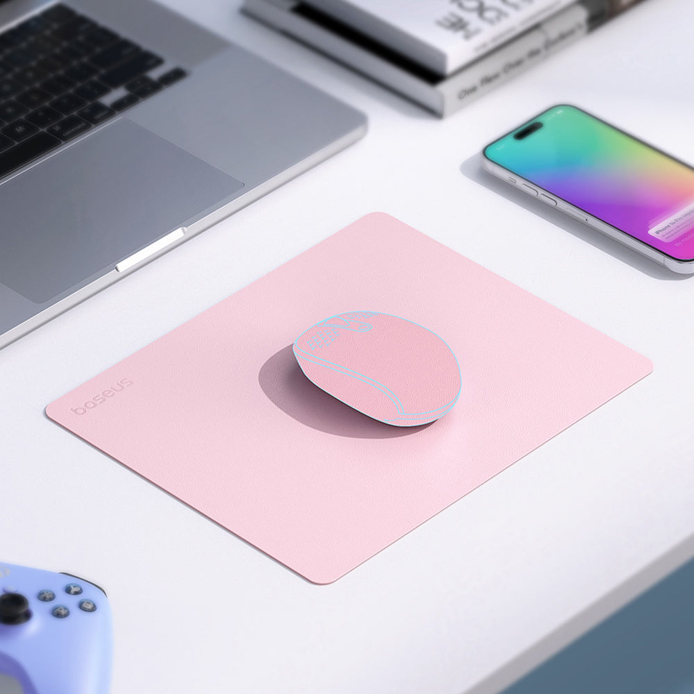 Baseus - Mouse Pad (B01055504511-00) - for Office, Gaming, Home, from PU Leather - Nebula Purple