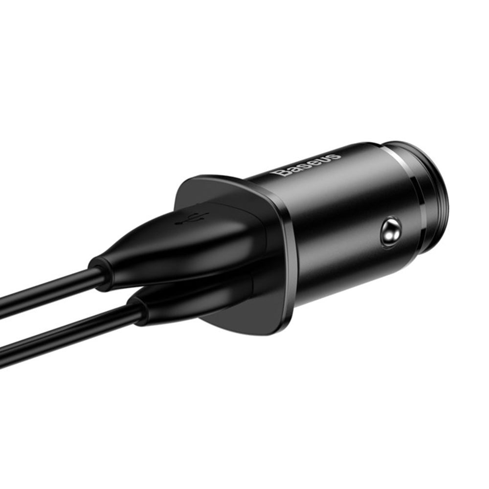 Baseus - Car Charger Square (CCALL-AS01) - USB Type-C, Quick Charge, 5A - Black