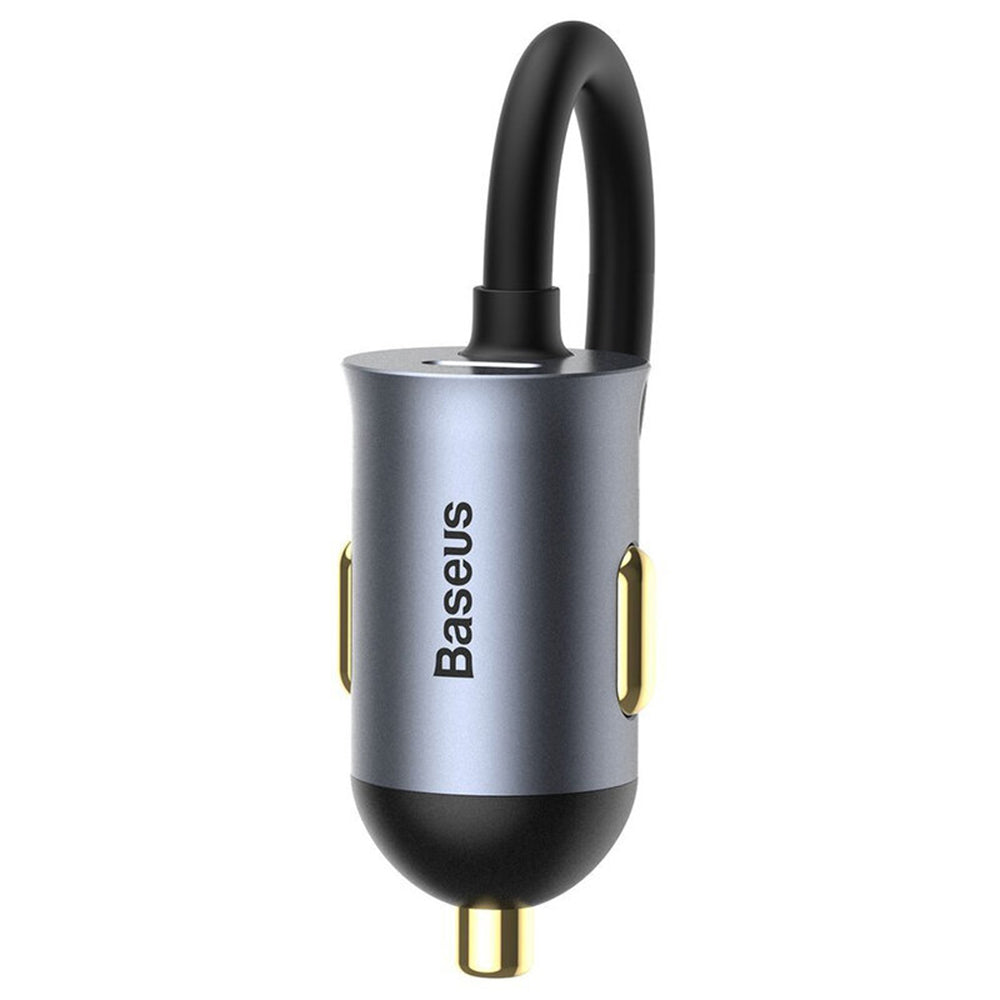 Baseus - Car Charger Share Together (CCBT-A0G) - Port Extension, 2x USB, 2x Type-C, Fast Charging, 120W - Gray
