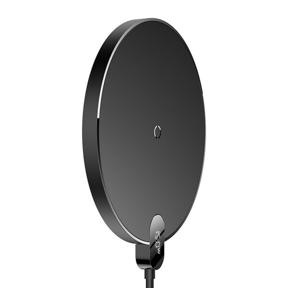 Baseus - Wireless Charger (CCED000001) - for Phone, Earbuds, Digital Display, 15W - Black