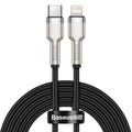 Cablu Baseus Cafule Series Metal (CATLJK-A01), Type-C to Lightning, PD20W, 1m, Negru