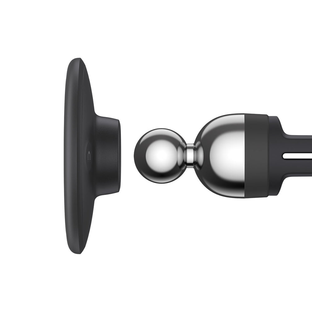 Baseus - Car Holder C01 (C40140802113-00) - 360° Magnetic, for Air Vent, Attached Cable Drop - Black