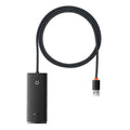 Hub Baseus Lite Series (WKQX030201), USB 4x USB3.0 Type-C, Negru