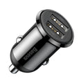 Baseus - Car Charger (CCALLP-01) - 2x USB, Mini Appearance, 4.8A - Black