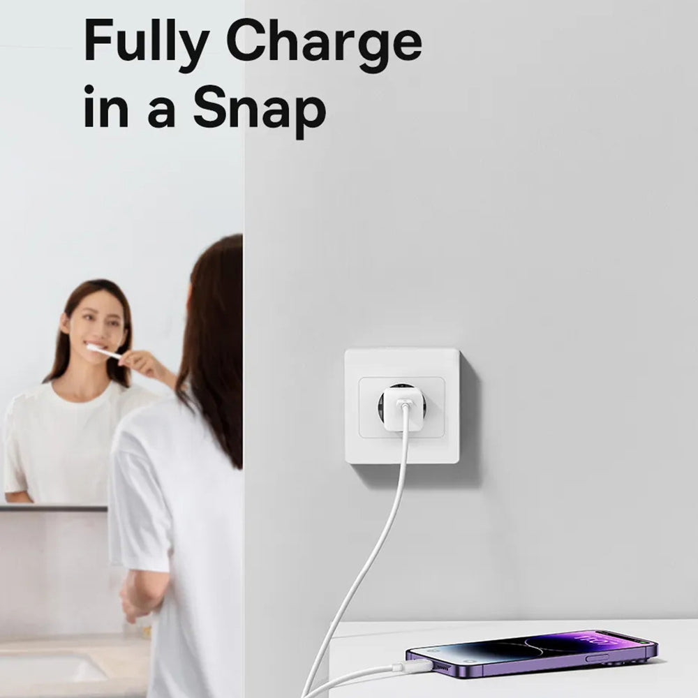Baseus - Wall Charger (CCGN070401) - GaN, Type-C, Fast Charging, 30W - Black