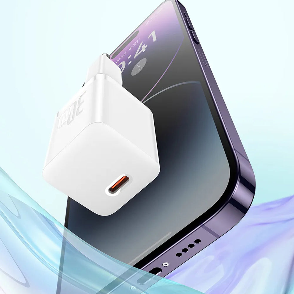 Baseus - Wall Charger (CCGN070603) - GaN, Type-C, Fast Charging, 30W - Blue