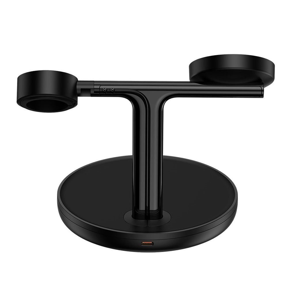 Baseus - Wireless Charging Station Swan (WXTE000101) - MagSafe, for iPhone, iWatch, AirPods, with Cable Type-C, 1m - Bla