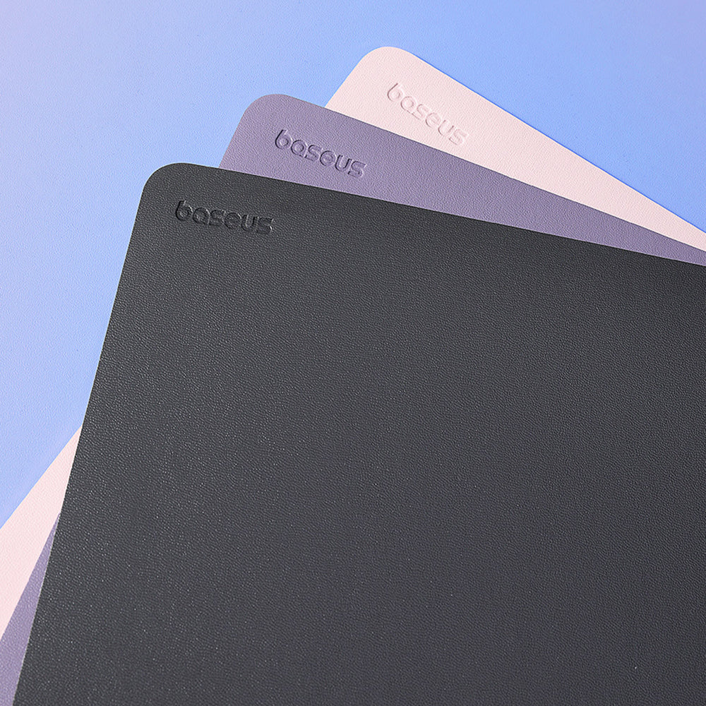 Baseus - Mouse Pad (B01055504831-00) - for Office, Gaming, Home, from PU Leather - Frosted Gray