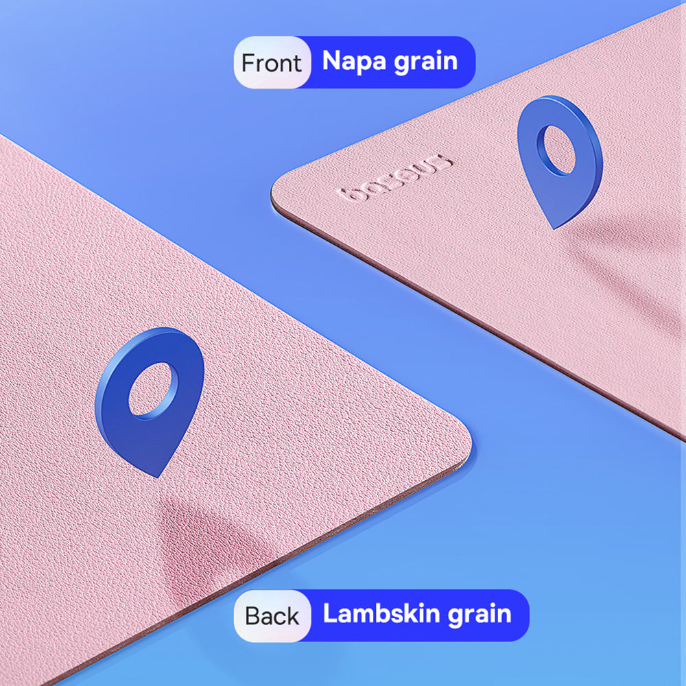 Baseus - Mouse Pad (B01055504831-00) - for Office, Gaming, Home, from PU Leather - Frosted Gray