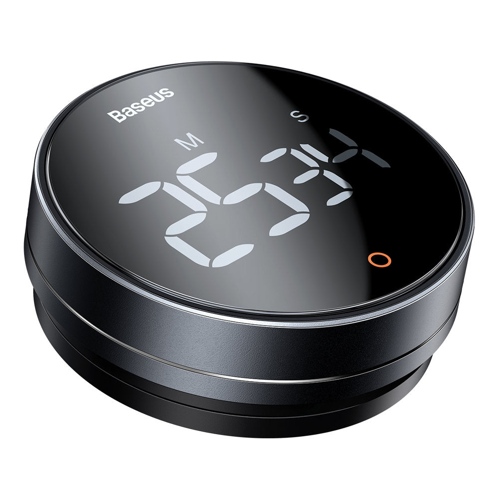 Baseus - Heyo Rotation Countdown Timer Pro (FMDS000013) - LED Display, Magnetic, HD Quality, 90dB - Dark Grey