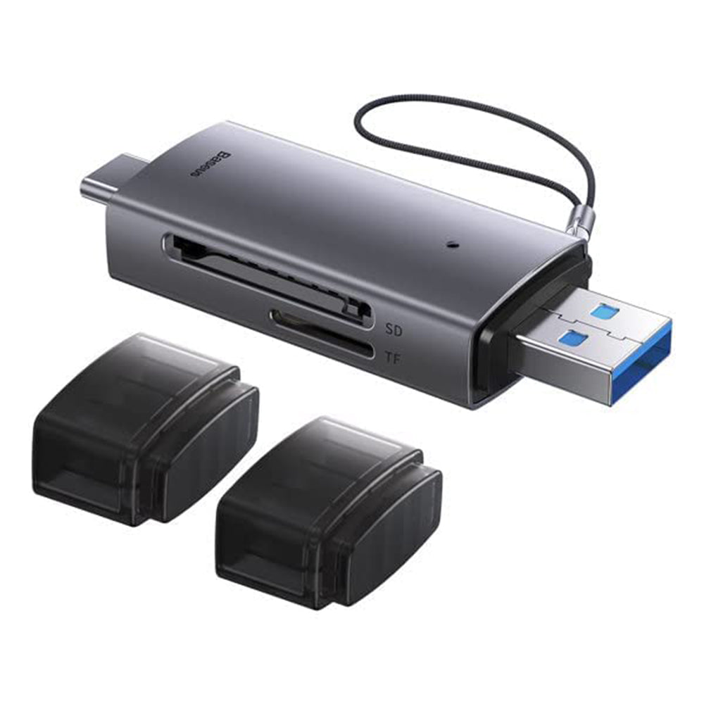 Cititor de carduri USB, Type-C 3.0 la MicroSD, SD - Baseus Lite Series (WKQX060113) - Gray