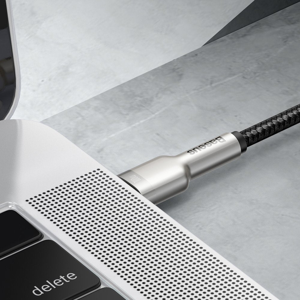 Baseus - Data Cable Cafule Series Metal (CATJK-C01) - Type-C to Type-C, Super Fast Charge, 100W, 480Mbps, 20V, 5A, 1m - 