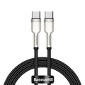 Baseus - Data Cable Cafule Series Metal (CATJK-C01) - Type-C to Type-C, Super Fast Charge, 100W, 480Mbps, 20V, 5A, 1m - 