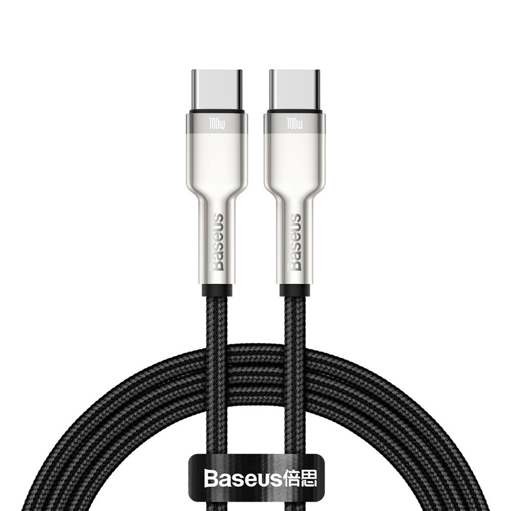 Baseus - Data Cable Cafule Series Metal (CATJK-C01) - Type-C to Type-C, Super Fast Charge, 100W, 480Mbps, 20V, 5A, 1m - 