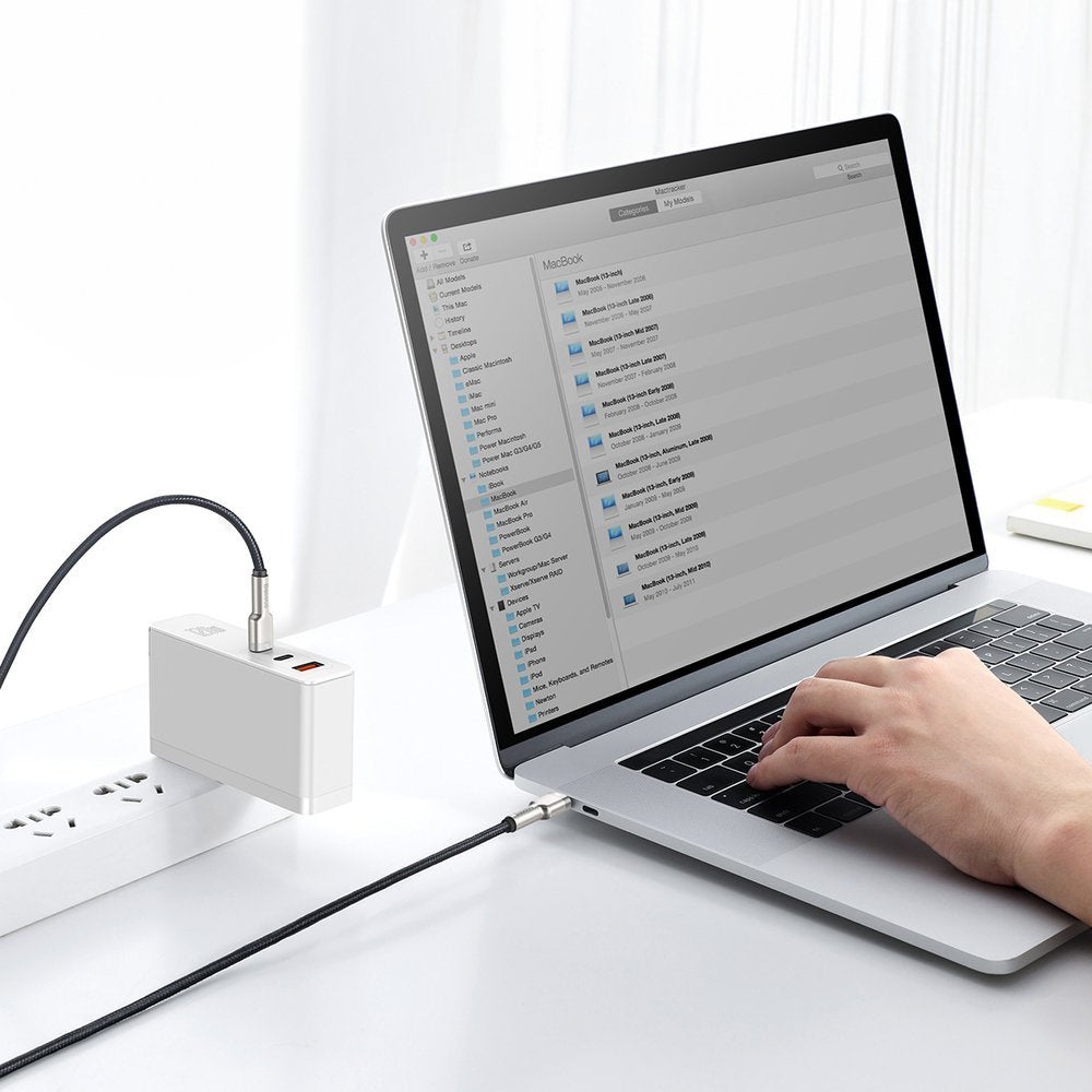 Baseus - Data Cable Cafule Series Metal (CATJK-C01) - Type-C to Type-C, Super Fast Charge, 100W, 480Mbps, 20V, 5A, 1m - 