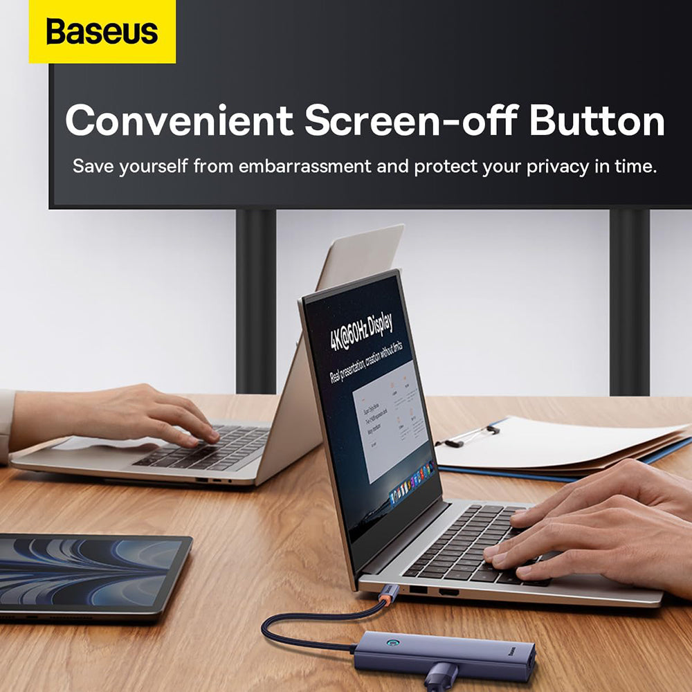 Baseus - Docking Station UltraJoy (B00052809813-00) - Type-C to HDMI, 4 x USB, 4K@30Hz - Space Grey