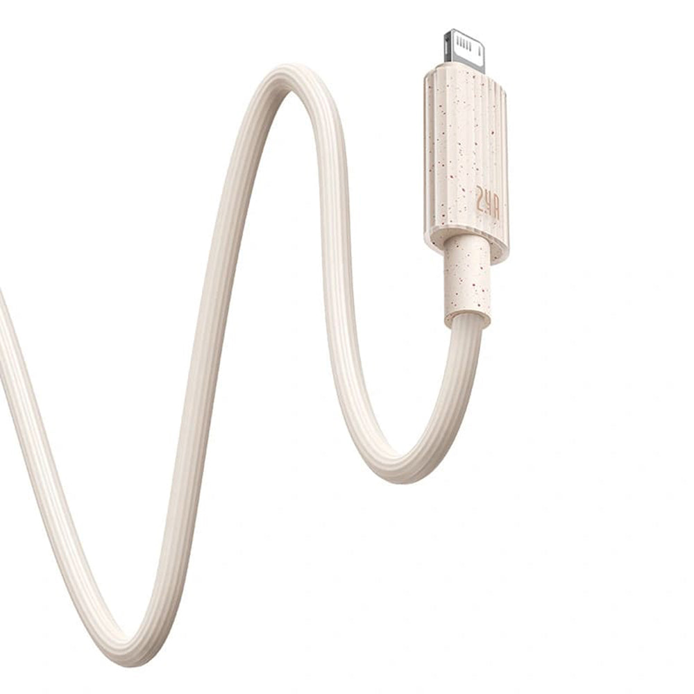 Baseus - Data Cable Habitat Series (P10360200631-01) - USB to Lightning, 480Mbps, 2.4A, 2m - Natural Green