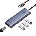 Baseus - Docking Station UltraJoy Series (B0005280A813-01) - USB to 3 x USB 3.0, RJ45, 100W - Space Grey