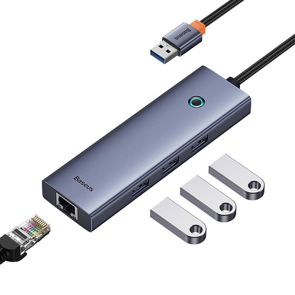 Baseus - Docking Station UltraJoy Series (B0005280A813-01) - USB to 3 x USB 3.0, RJ45, 100W - Space Grey