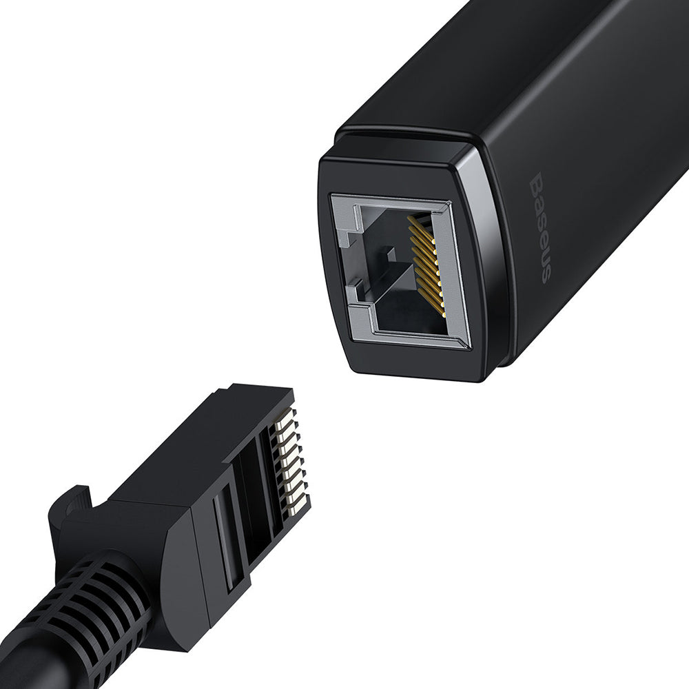 Baseus - Ethernet Adapter Lite Series (WKQX000001) - USB to RJ45 LAN Port, 100Mbps - Black