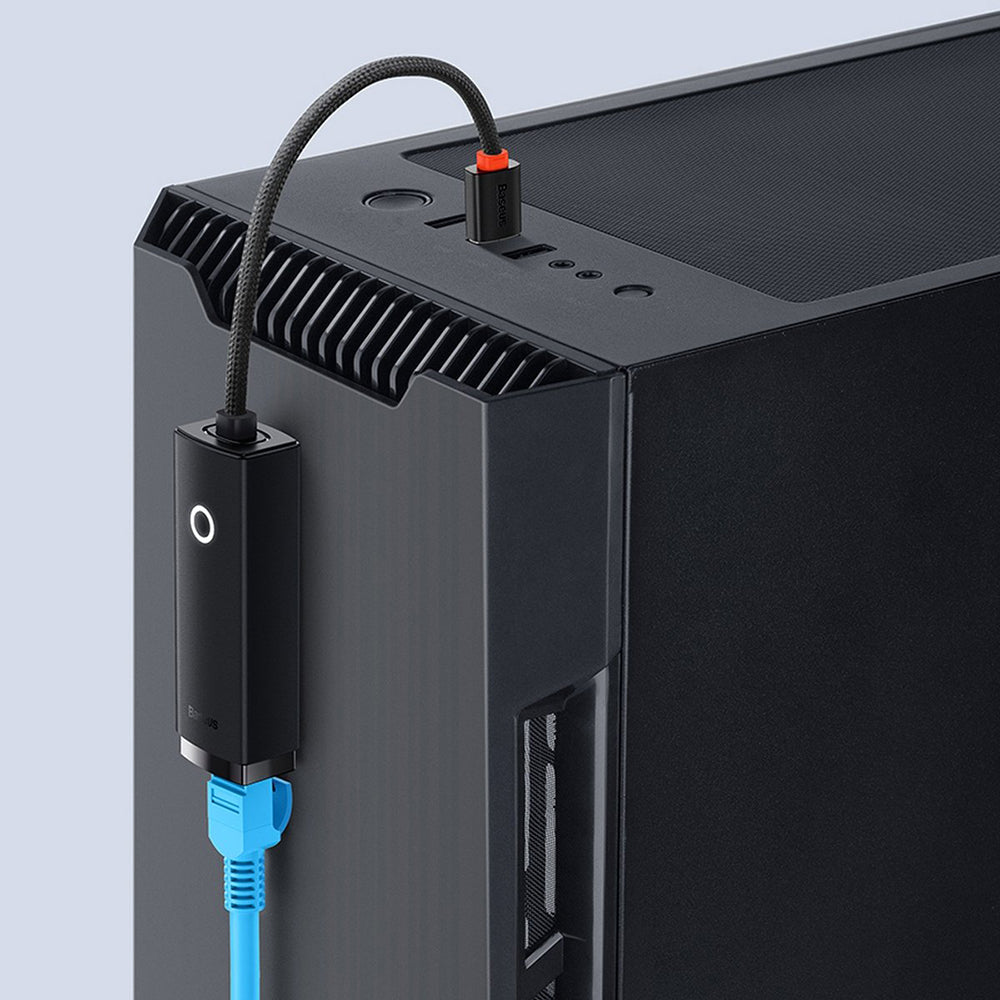 Baseus - Ethernet Adapter Lite Series (WKQX000001) - USB to RJ45 LAN Port, 100Mbps - Black