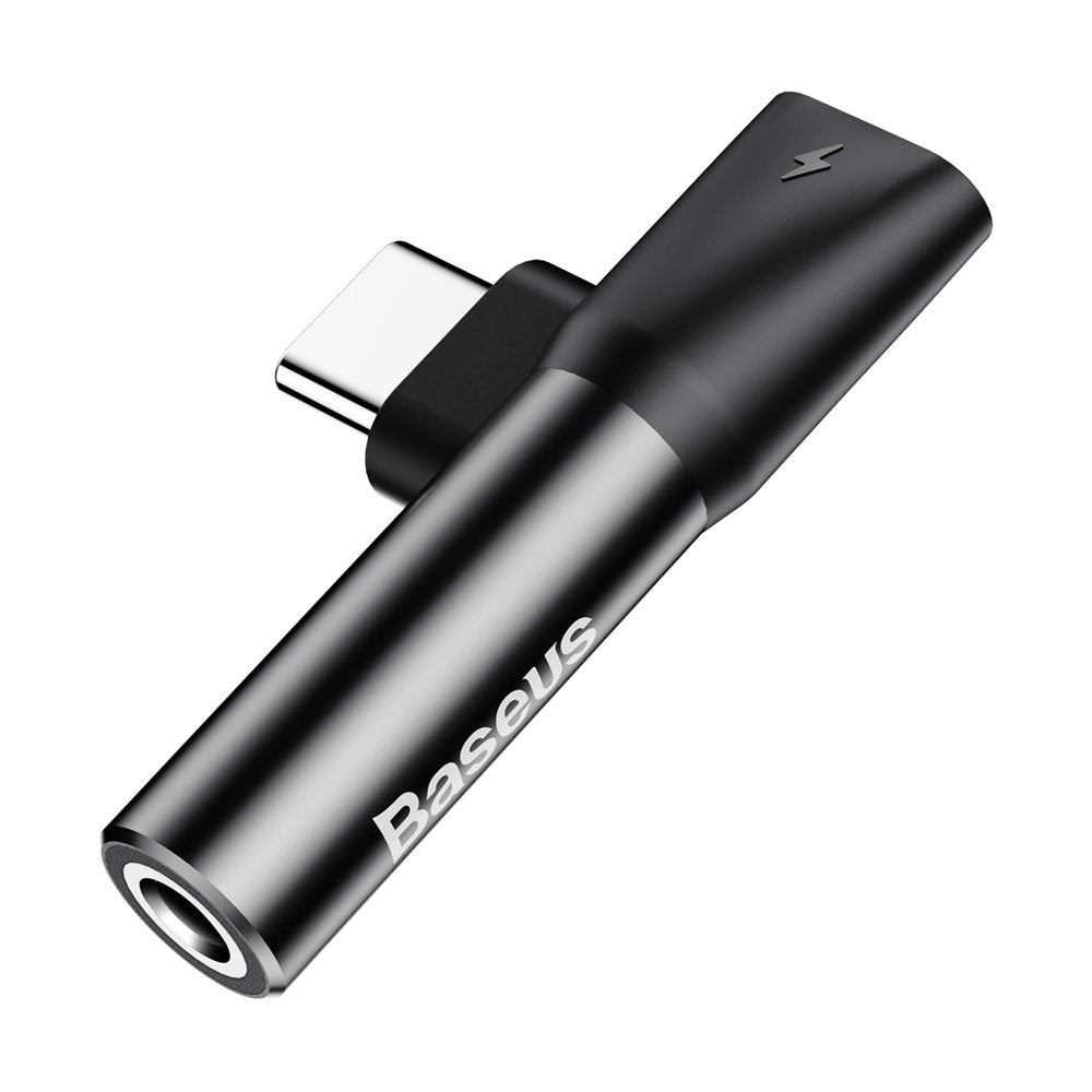 Baseus - Audio Adapter L41 (CATL41-01/A10229300117-Z1) - Type-C to Type-C, Jack 3.5 mm - Black