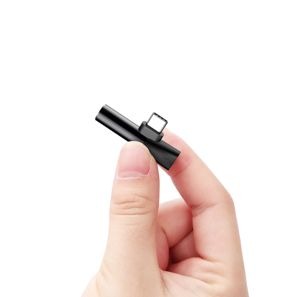 Baseus - Audio Adapter L41 (CATL41-01/A10229300117-Z1) - Type-C to Type-C, Jack 3.5 mm - Black