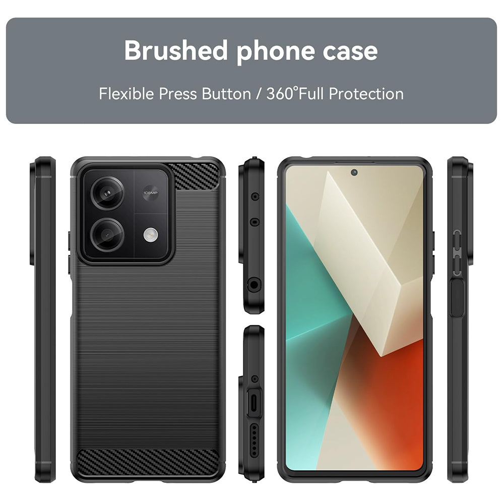 Techsuit - Carbon Silicone - Xiaomi Redmi Note 13 5G - Black