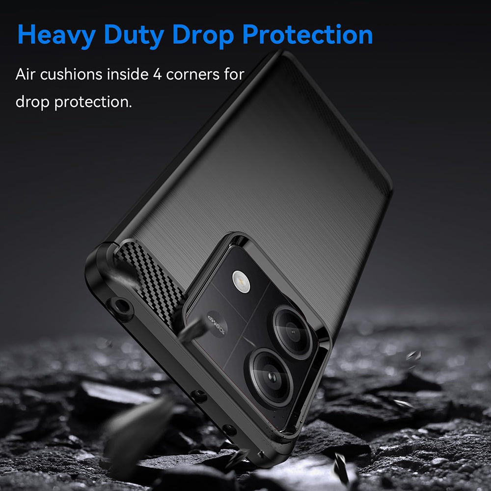 Techsuit - Carbon Silicone - Xiaomi Redmi Note 13 5G - Black