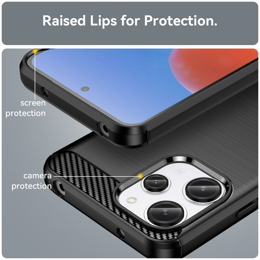Techsuit - Carbon Silicone - Xiaomi Redmi 12 4G / 12 5G - Black
