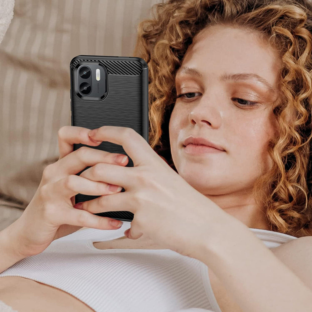 Techsuit - Carbon Silicone - Xiaomi Redmi A1+ / A2+ - Black