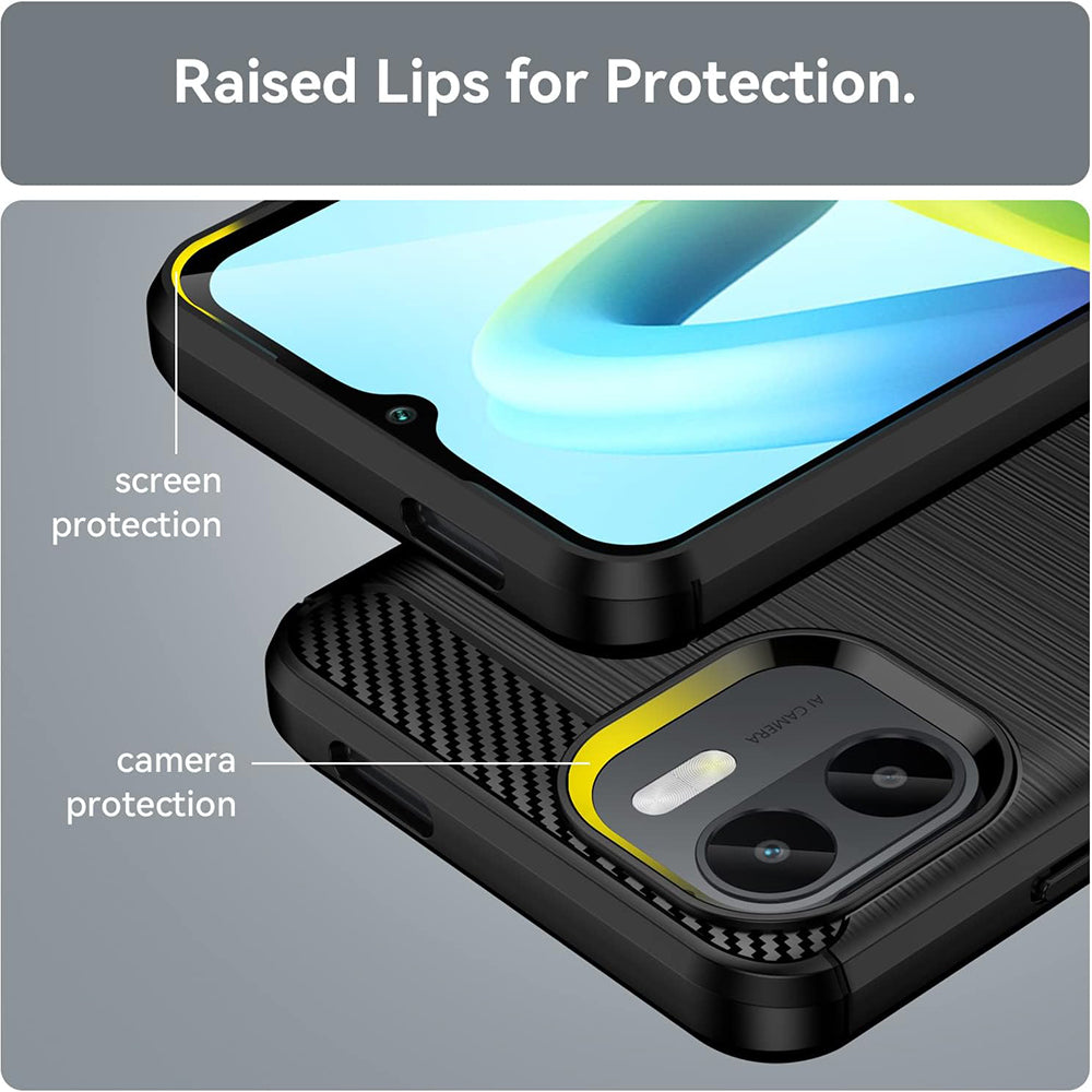 Techsuit - Carbon Silicone - Xiaomi Redmi A1+ / A2+ - Black