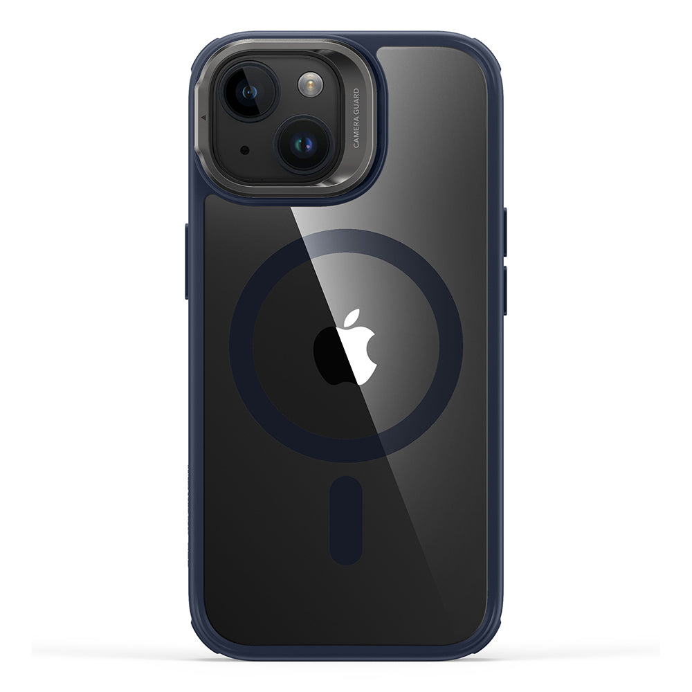 ESR - Classic Hybrid HaloLock Kickstand - iPhone 15 Plus - Clear Dark Blue