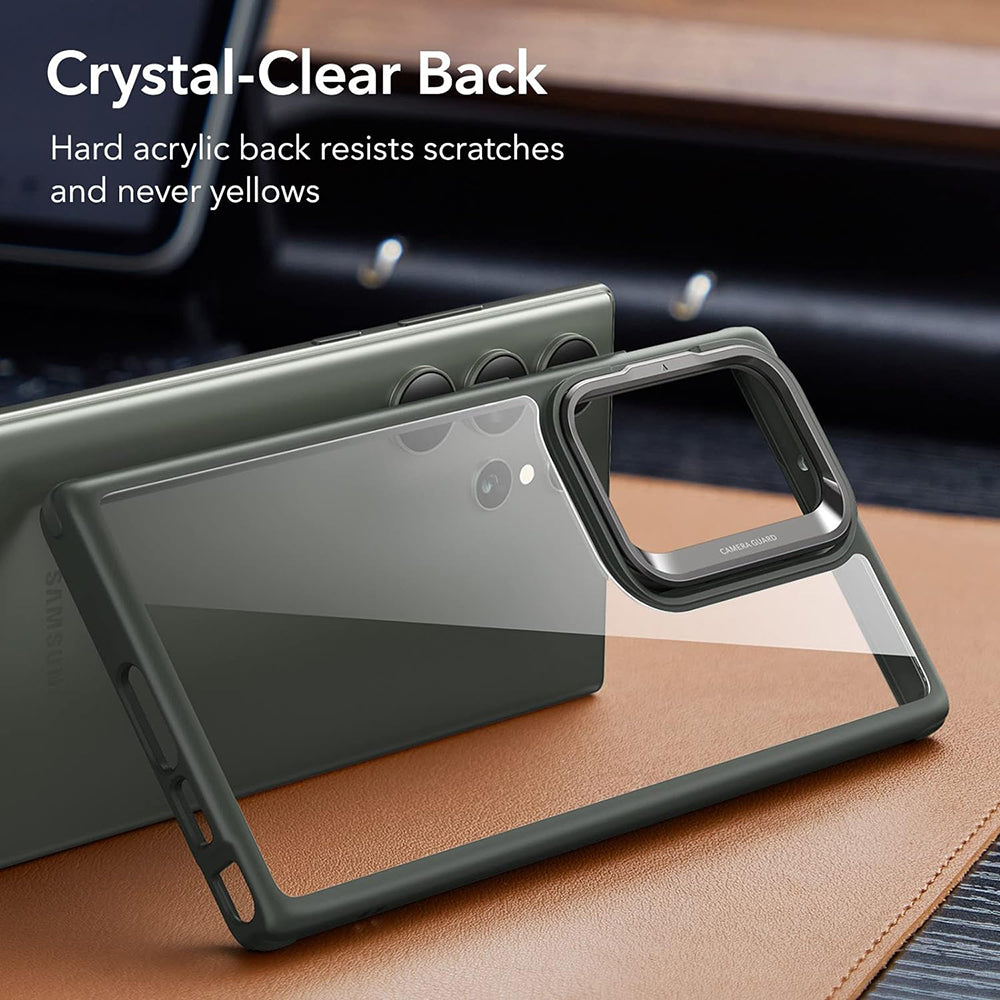 ESR Husa de protectie ESR Classic Kickstand compatibil cu Samsung Galaxy S23 Ultra, Transparent Green – imagine 2