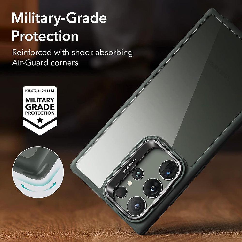 ESR Husa de protectie ESR Classic Kickstand compatibil cu Samsung Galaxy S23 Ultra, Transparent Green – imagine 6