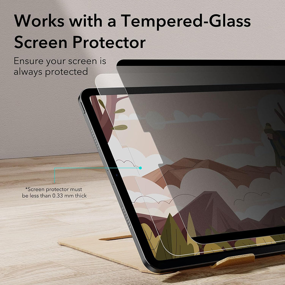 ESR - Magnetic Privacy Screen Protector - iPad Air 11 (2024) / Air 11 (2025) / Air 11 (2026) - Black