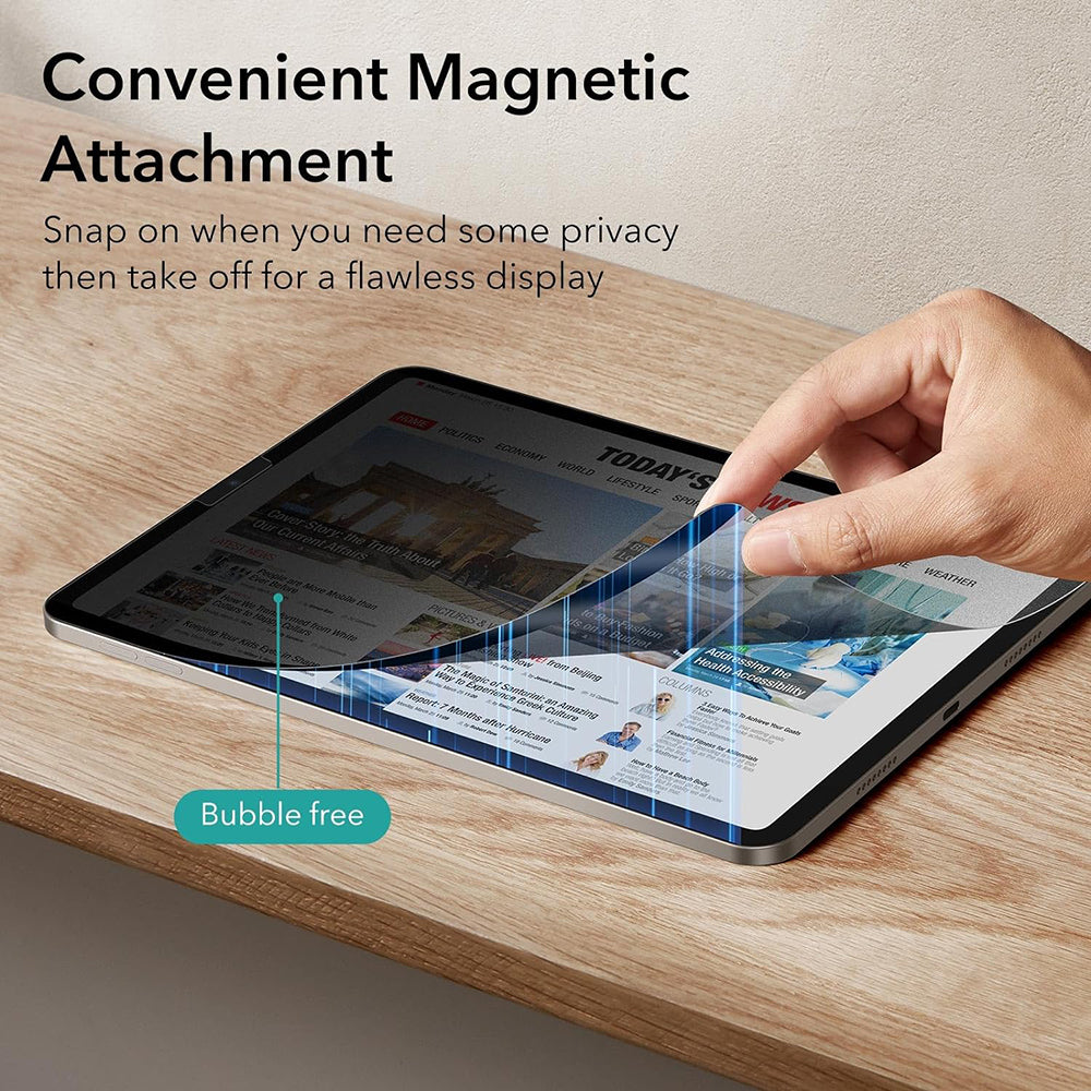 ESR - Magnetic Privacy Screen Protector - iPad Air 11 (2024) / Air 11 (2025) / Air 11 (2026) - Black