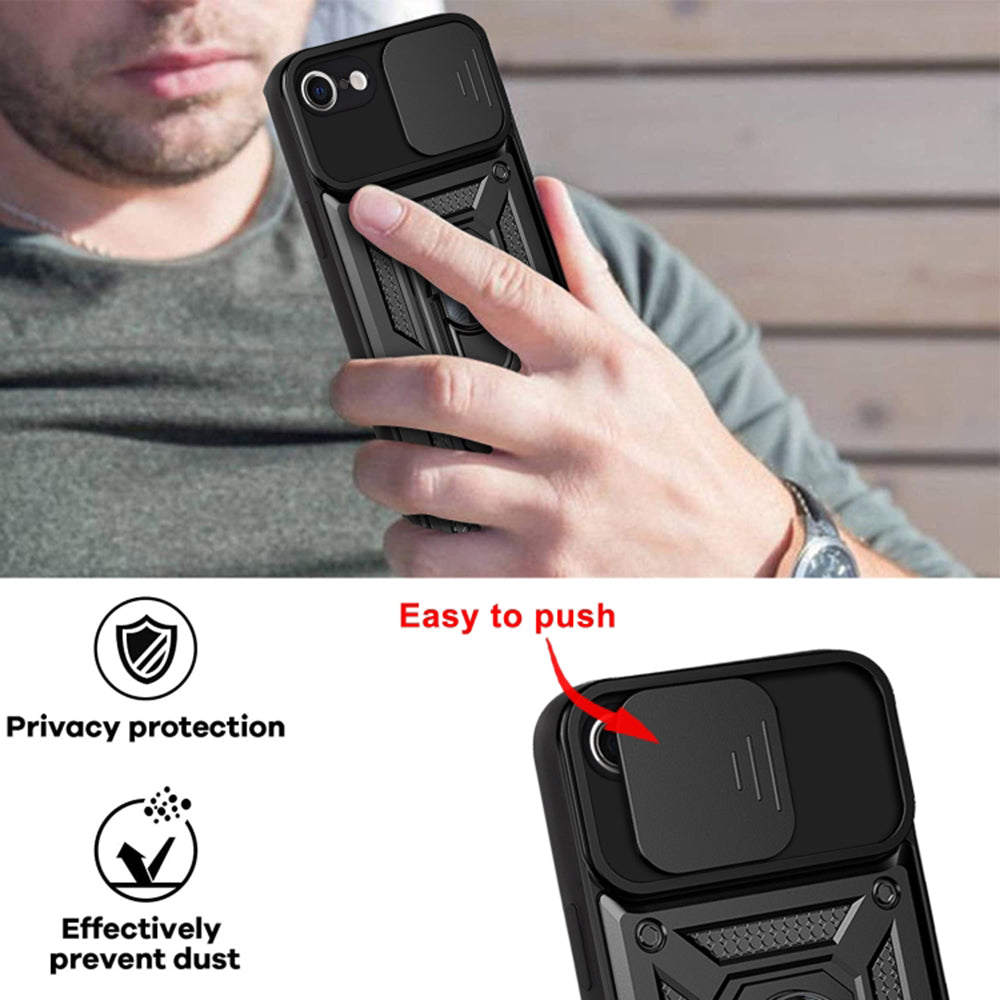 Techsuit - CamShield Series - iPhone 7 / iPhone 8 / iPhone SE 2, SE 2020 / iPhone SE 3, SE 2022 - Black