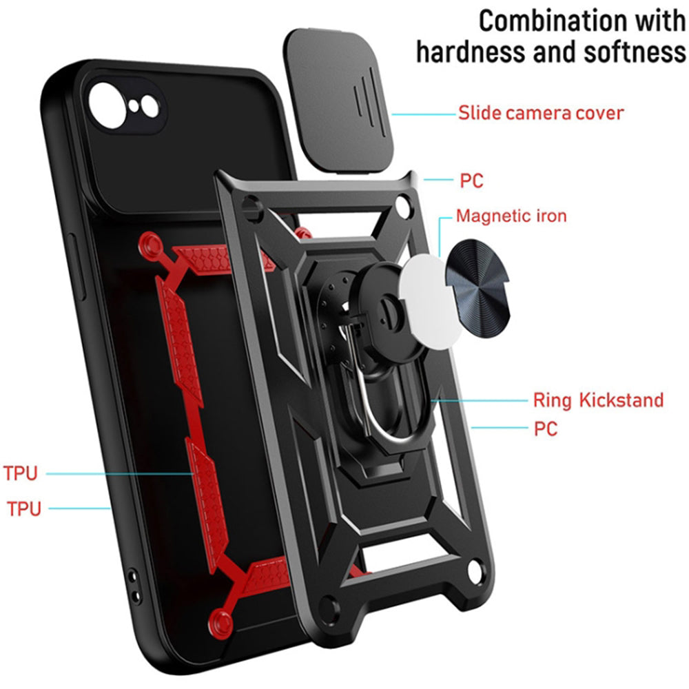 Techsuit - CamShield Series - iPhone 7 / iPhone 8 / iPhone SE 2, SE 2020 / iPhone SE 3, SE 2022 - Black
