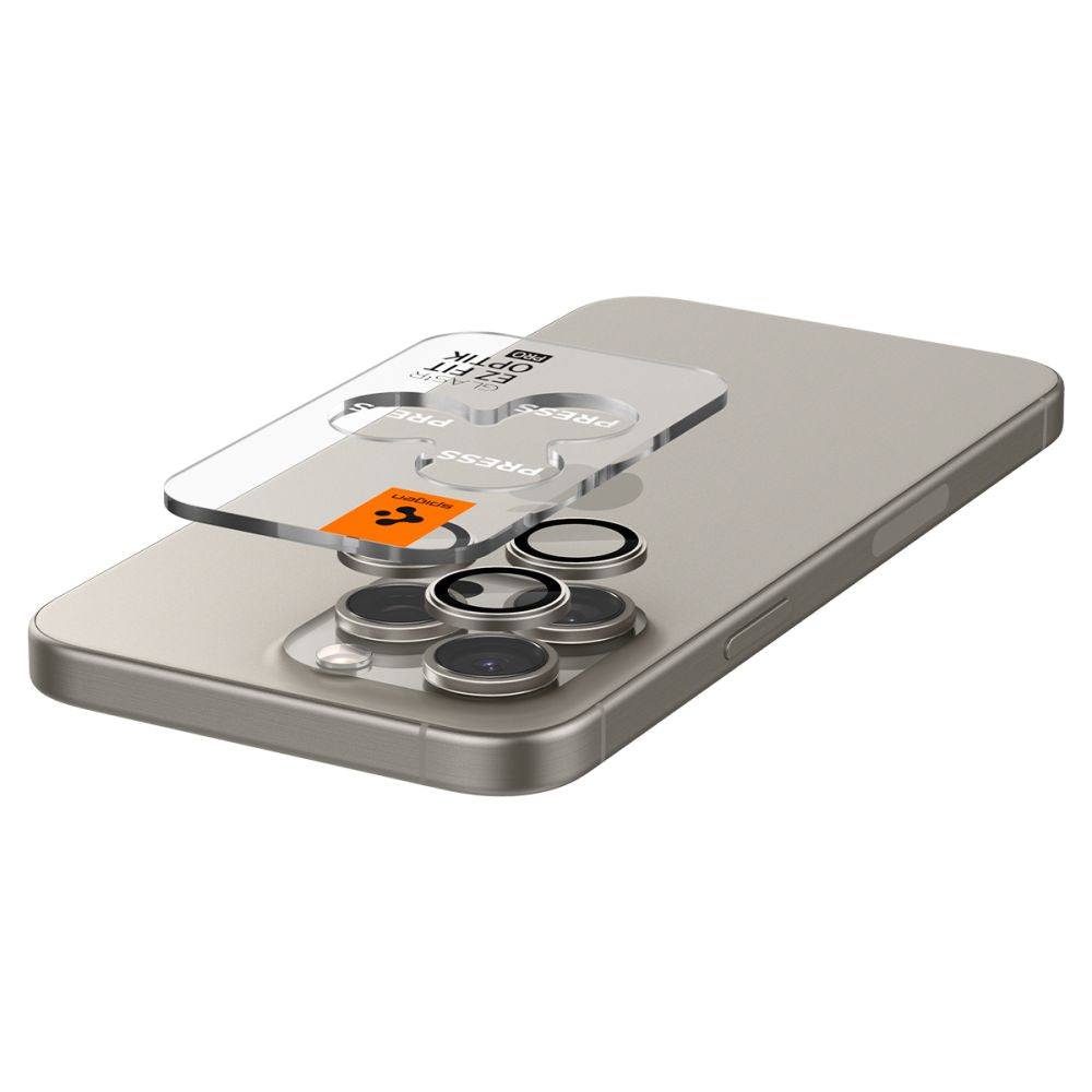 Spigen - (2 pack) Optik.tR EZ Fit Pro Camera Glass (AGL07163) - iPhone 14 Pro/14 Pro Max/15 Pro/15 Pro Max/16 Pro/16 Pro