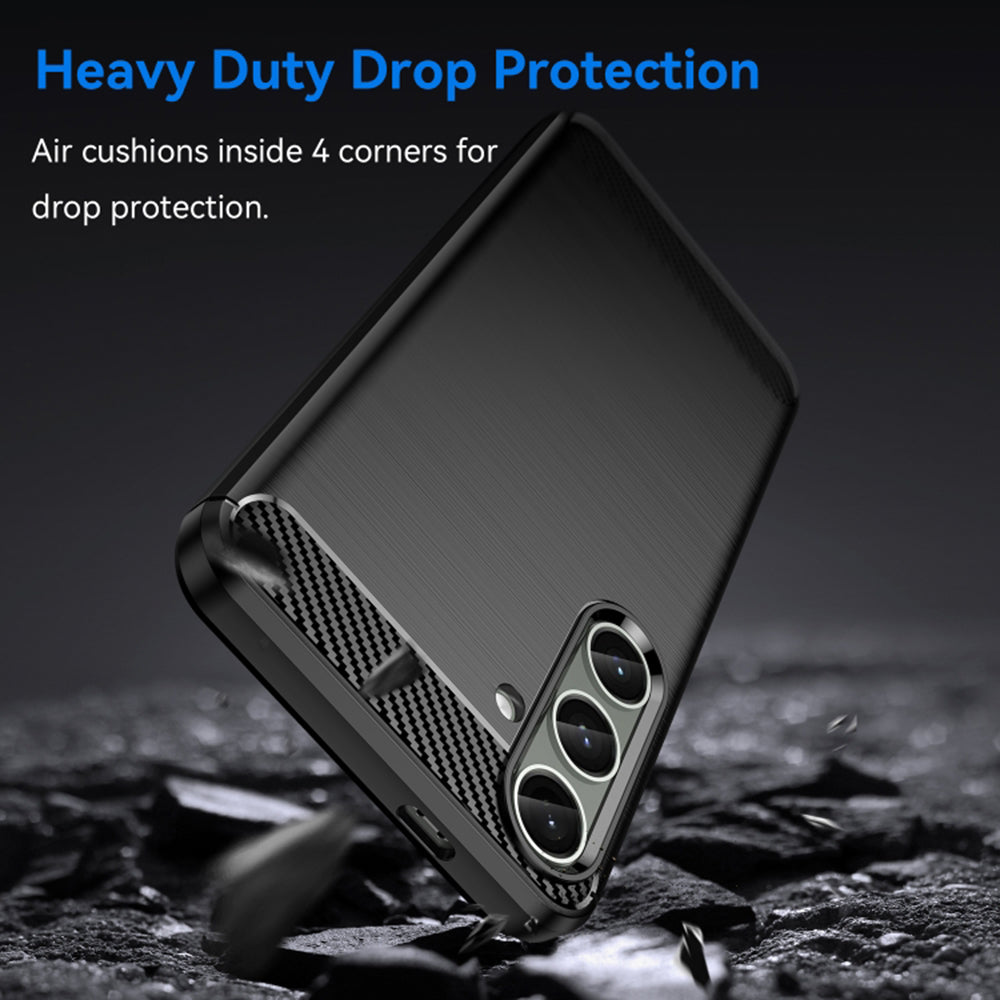 Techsuit - Carbon Silicone - Samsung Galaxy S24 Plus - Black