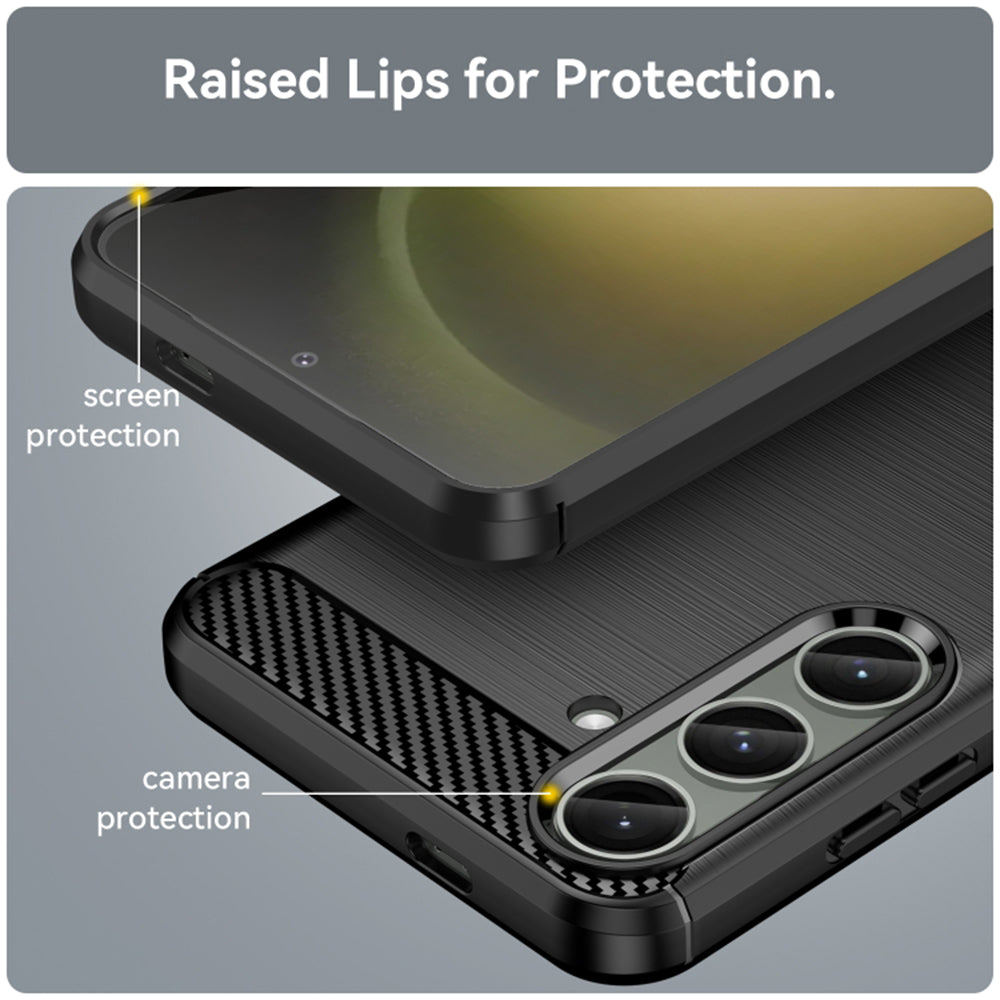 Techsuit - Carbon Silicone - Samsung Galaxy S24 Plus - Black