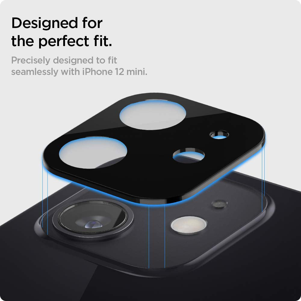 Techsuit - Full Camera Glass - iPhone 12 - Black