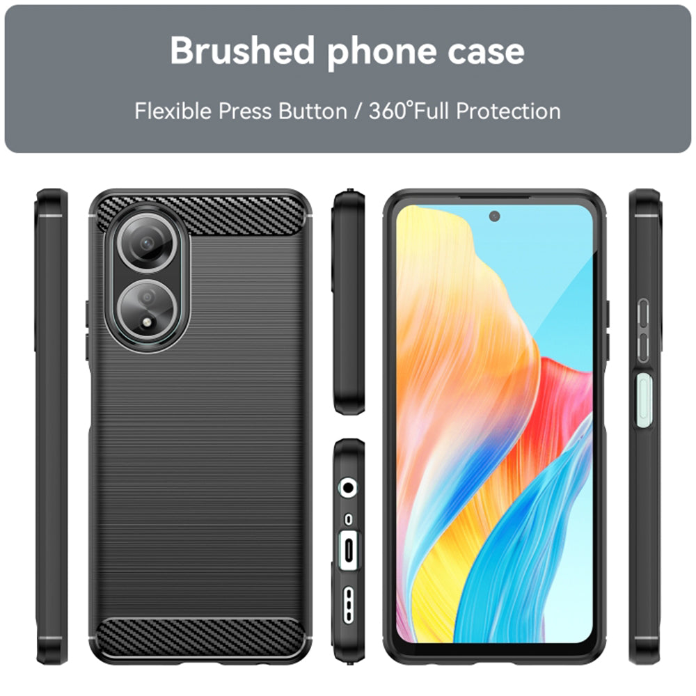 Techsuit - Carbon Silicone - Oppo A58 4G - Black