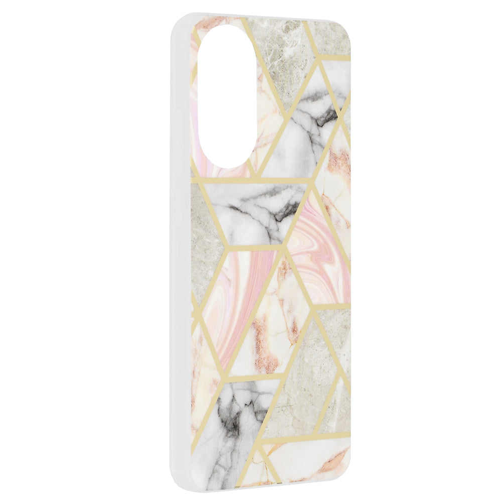 Techsuit - Marble Series - Oppo A78 4G - Pink Hex