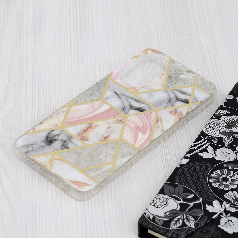 Techsuit - Marble Series - Oppo A78 4G - Pink Hex
