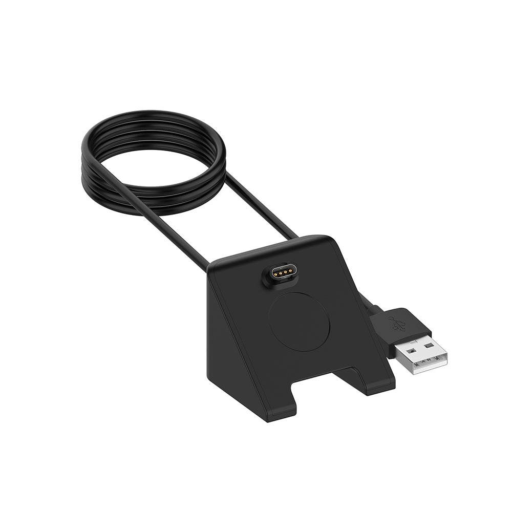 Techsuit - SmartWatch Wireless Charging Cable (TGC3) - for Garmin Fenix 5/5 Plus/6/6X/7X, USB, 5W, 1m with Desk Holder -