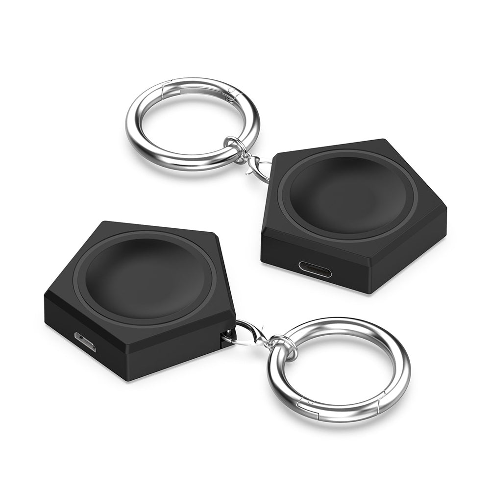 Techsuit - SmartWatch Wireless Charger (TSC4) - for Samsung Watch, Type-C, 2.5W, Portable Keyholder and Desk Holder - Bl