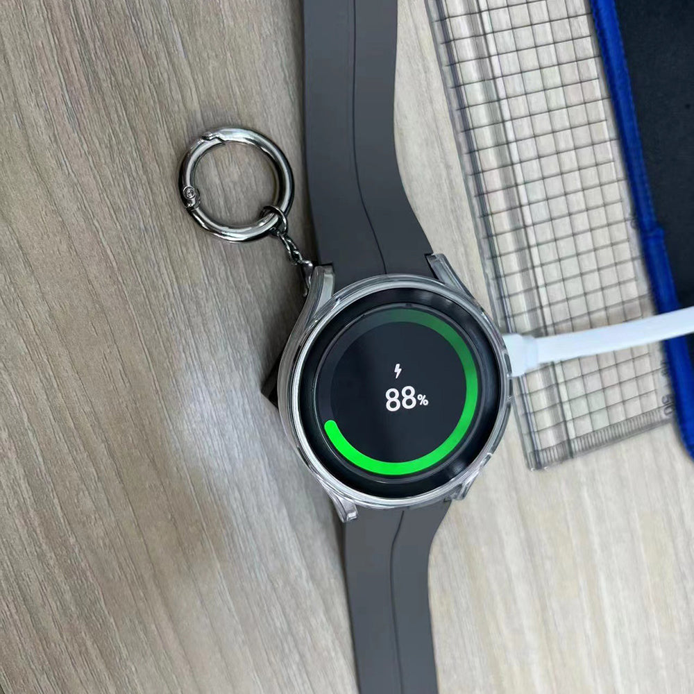 Techsuit - SmartWatch Wireless Charger (TSC4) - for Samsung Watch, Type-C, 2.5W, Portable Keyholder and Desk Holder - Bl